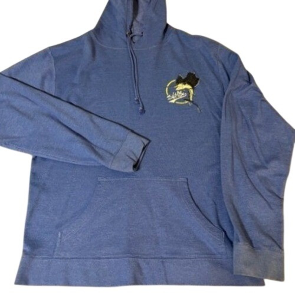 Salt Life Blue Marlin Graphic Coastal Sweatshirt Hoodie Women 2XL  EUC